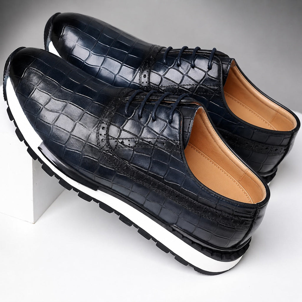 Calvaro Leather Hybrid Brogue Shoes