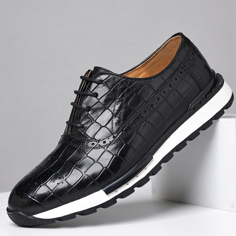 Calvaro Leather Hybrid Brogue Shoes