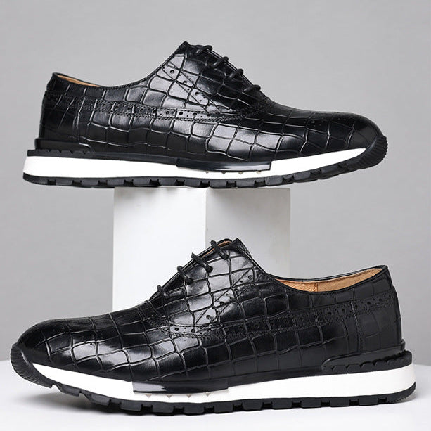 Calvaro Leather Hybrid Brogue Shoes