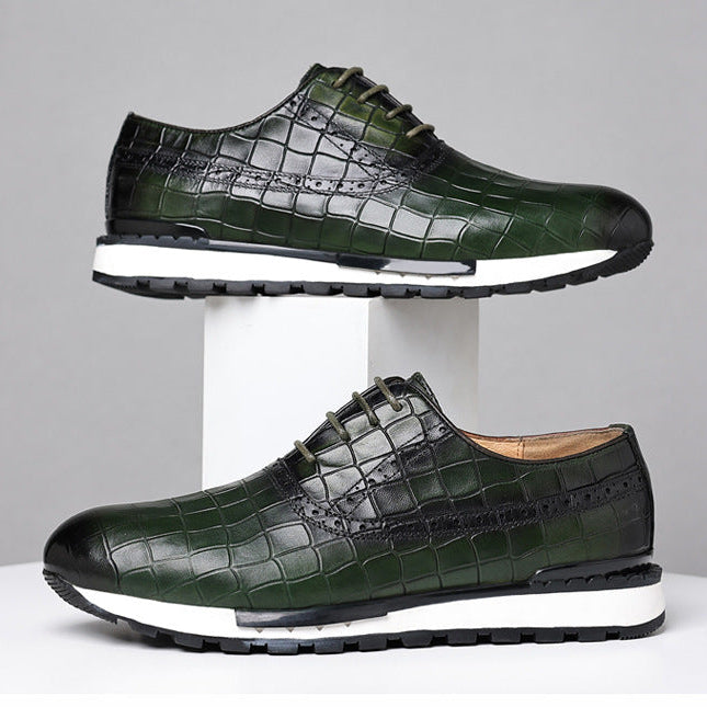 Calvaro Leather Hybrid Brogue Shoes
