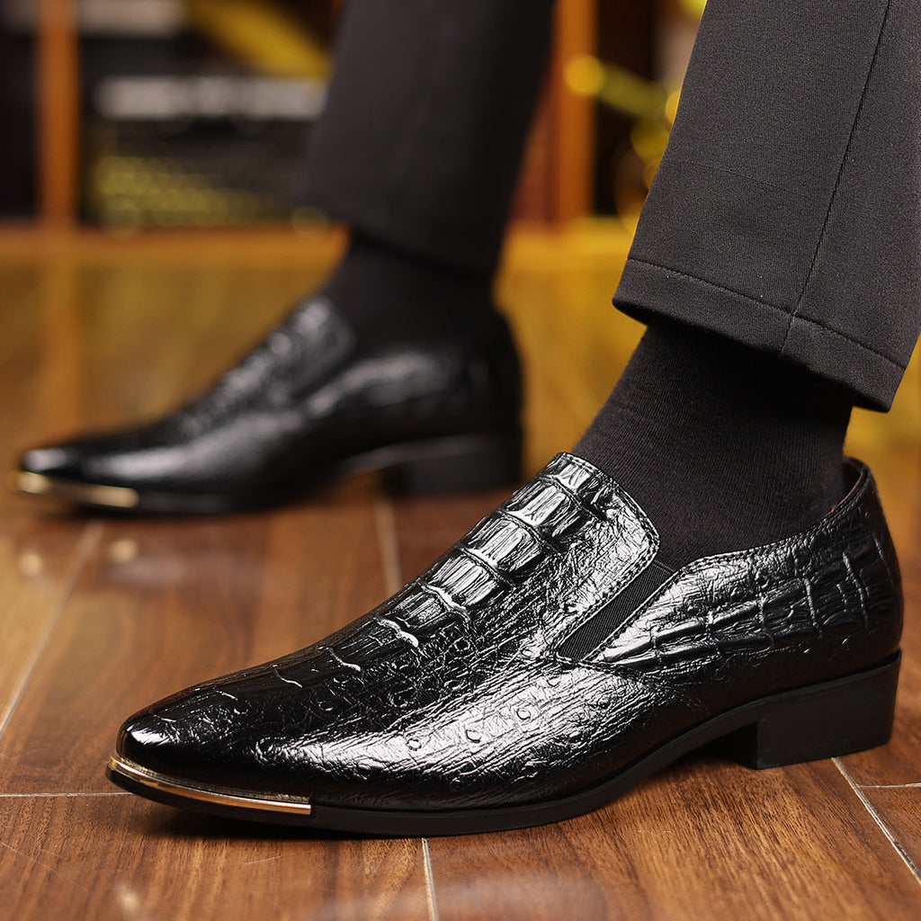 Brenaro Leather Slip-On Loafers