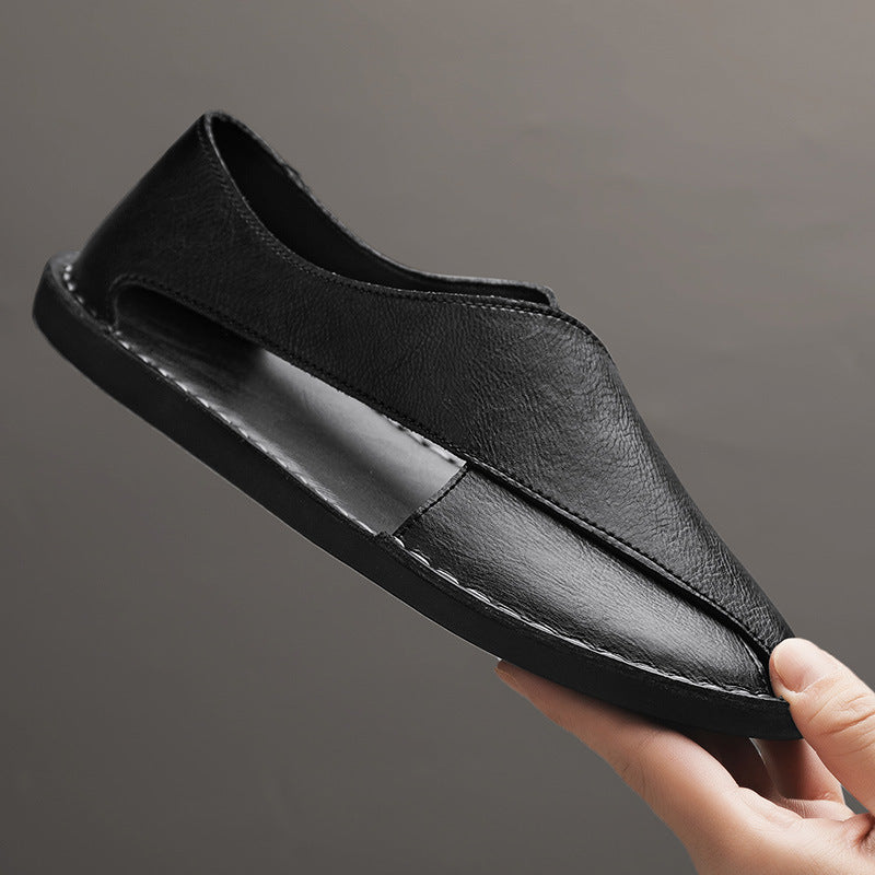 Andros Leather Slip On Sandal