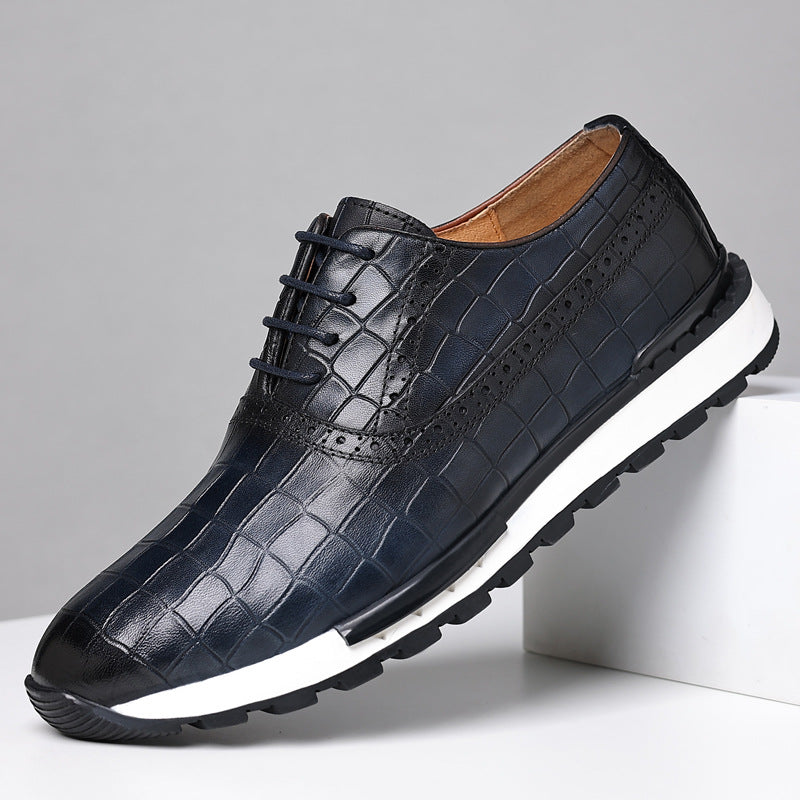 Calvaro Leather Hybrid Brogue Shoes