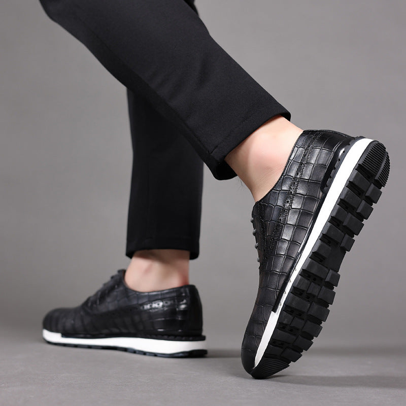 Calvaro Leather Hybrid Brogue Shoes