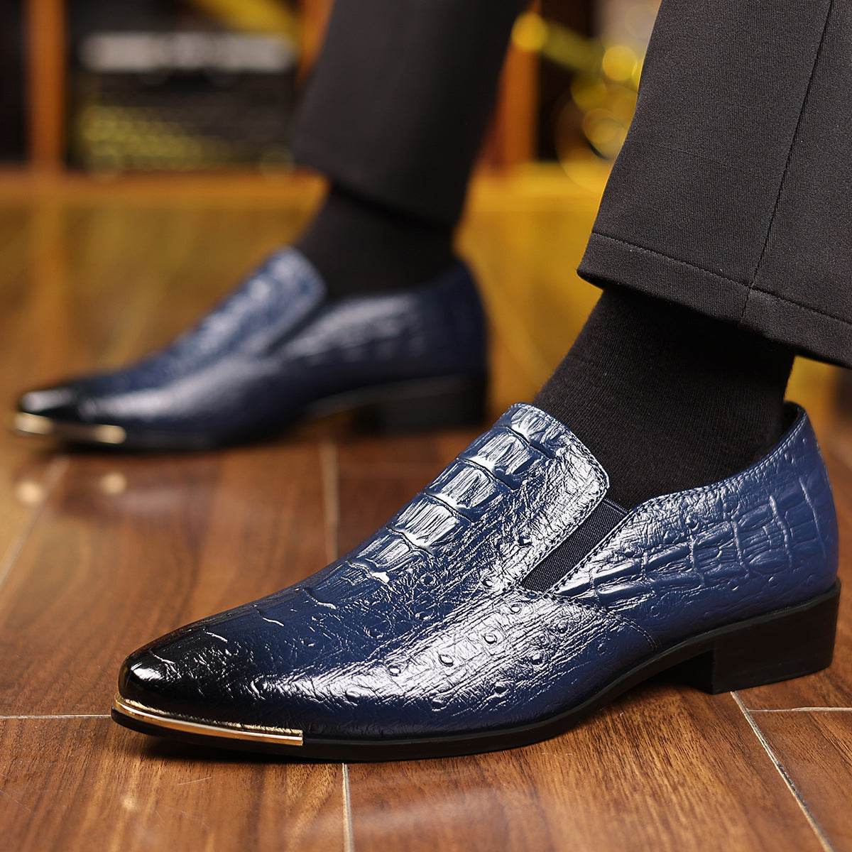 Brenaro Leather Slip-On Loafers