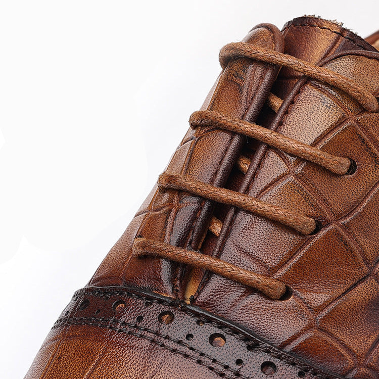 Calvaro Leather Hybrid Brogue Shoes