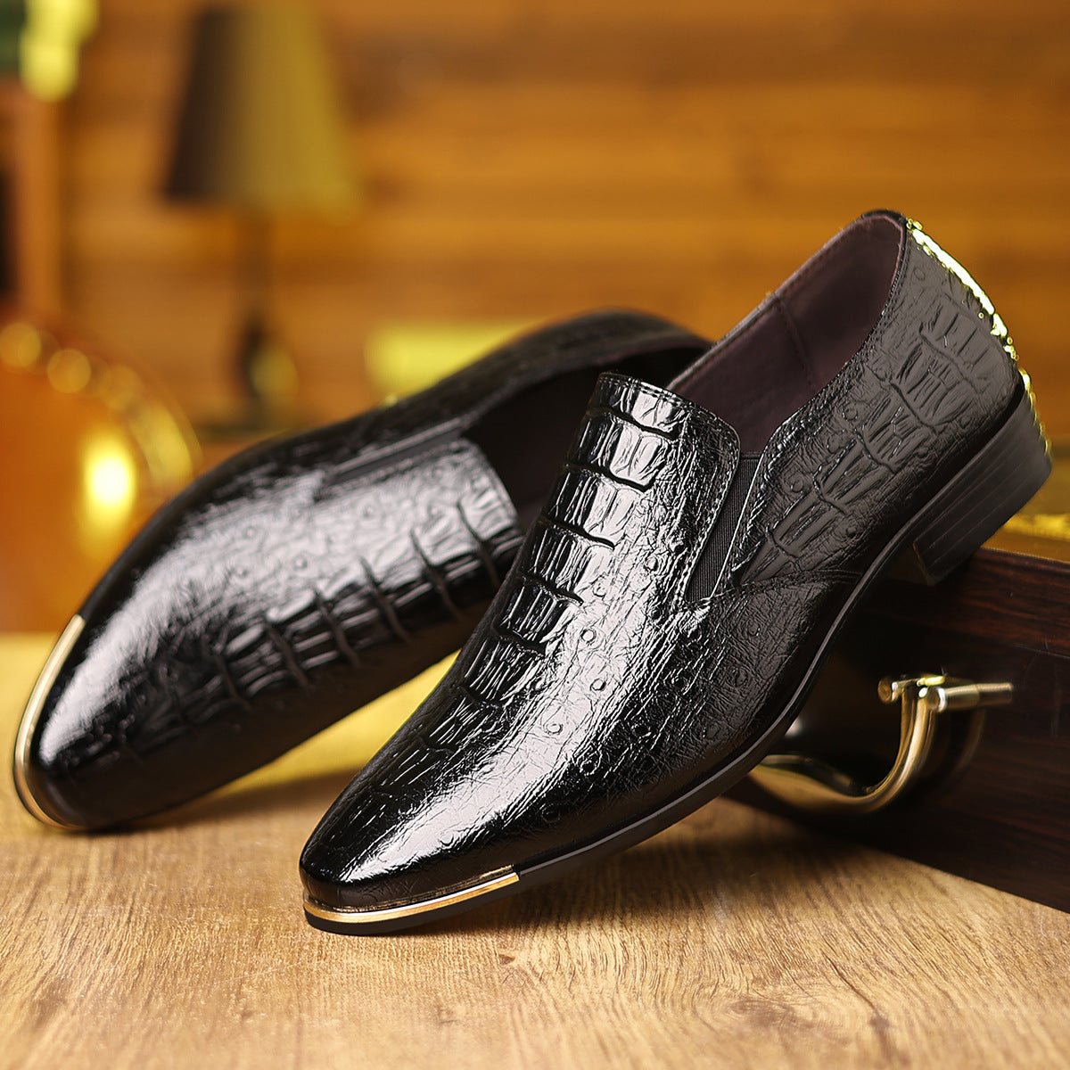 Brenaro Leather Slip-On Loafers