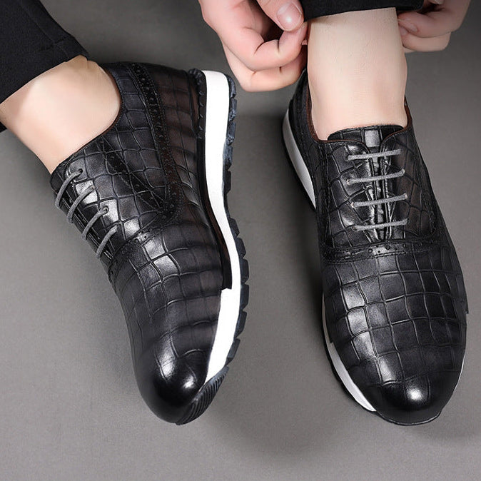 Calvaro Leather Hybrid Brogue Shoes