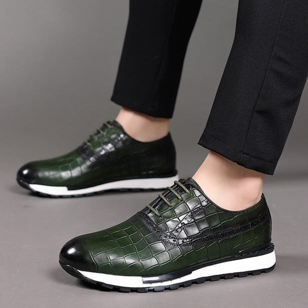 Calvaro Leather Hybrid Brogue Shoes