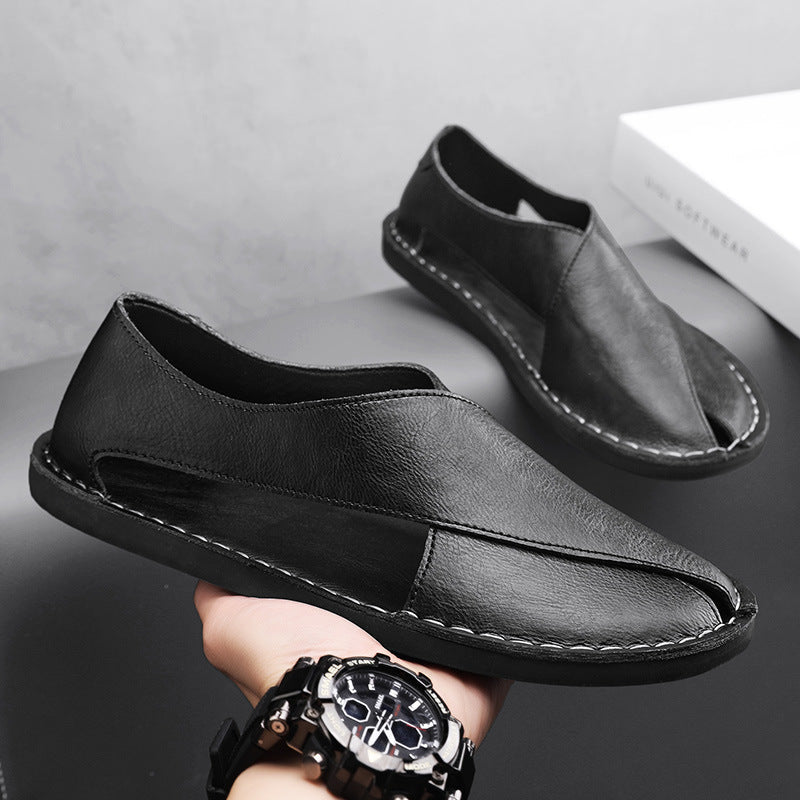 Andros Leather Slip On Sandal