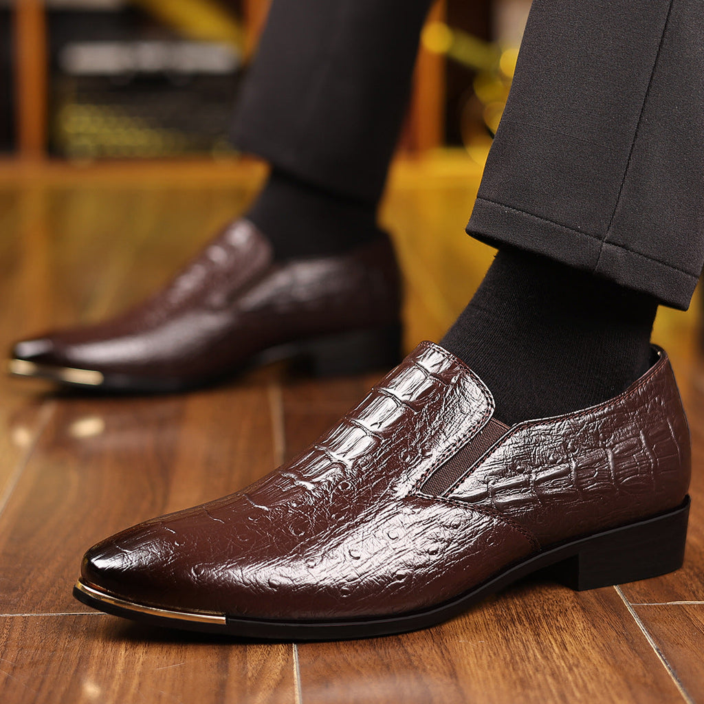 Brenaro Leather Slip-On Loafers
