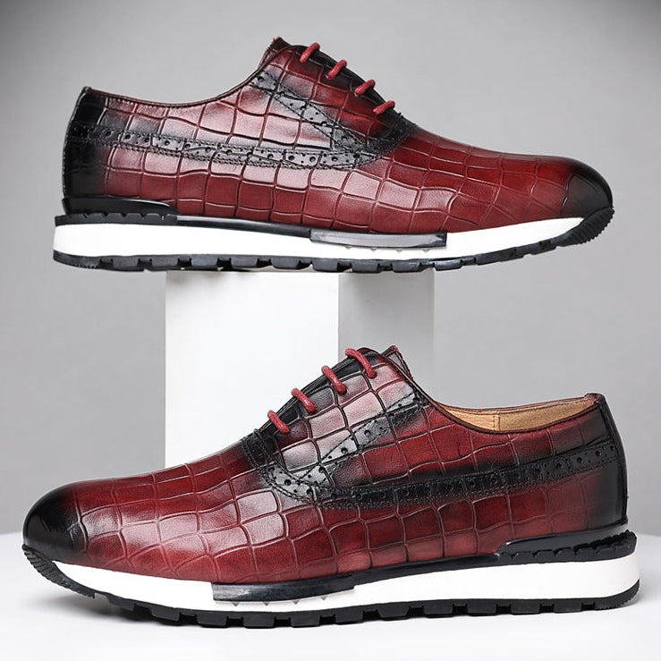 Calvaro Leather Hybrid Brogue Shoes