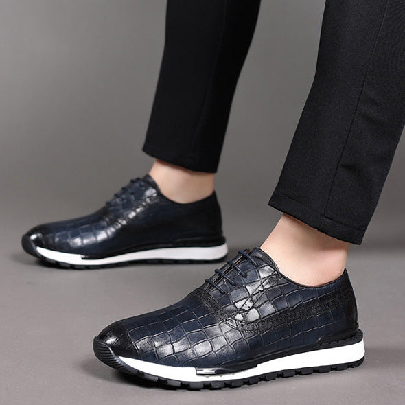 Calvaro Leather Hybrid Brogue Shoes