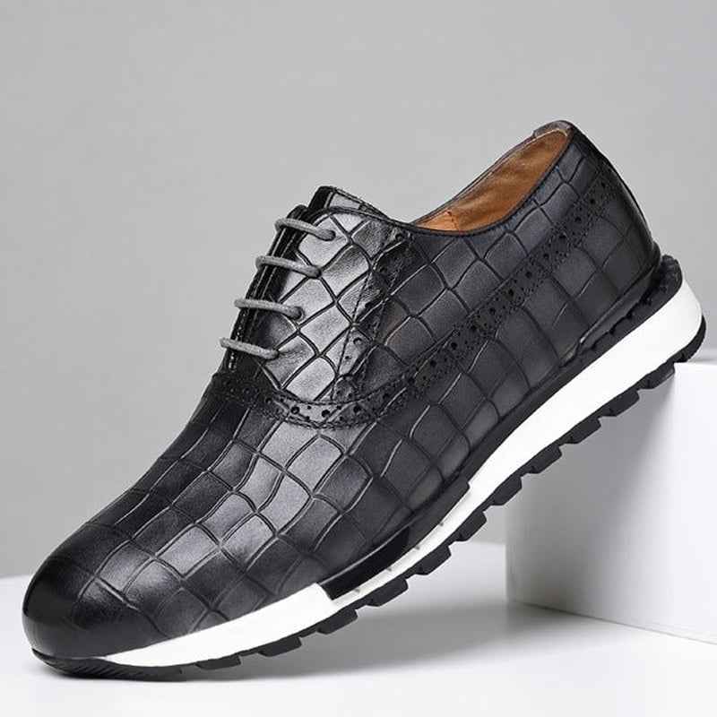 Calvaro Leather Hybrid Brogue Shoes